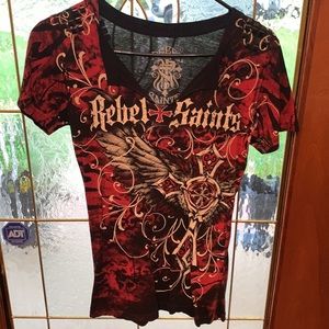 Women rebel saints shirt